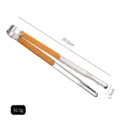 Professional stainless steel food tongs with orange grip, 29.5cm length and serrated tips - 12 Inch / Orange
