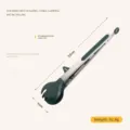 32cm stainless steel kitchen tong with dark green heat-resistant PP handle and tips - 12 Inch / Round Head / Dark Green