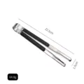 Durable stainless steel food tongs with non-slip black plastic handle, 22.5cm length - 9 Inch / Black