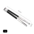 Professional stainless steel food tongs with heat-resistant black plastic handle, 25.5cm - 10" / Black
