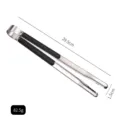 Premium 29.5cm stainless steel food tongs with black non-slip plastic handle for BBQ - 12 Inch / Black