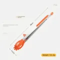 Orange stainless steel food tong with 38cm length and non-slip silicone claw head - 14" / Noodle Tong / Orange Red