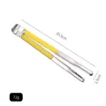 Heavy duty stainless steel food tongs with yellow plastic handle for BBQ, 25.5cm - 10" / Yellow