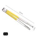 Yellow handle stainless steel food tongs with serrated tips for grilling and BBQ - 12 Inch / Yellow