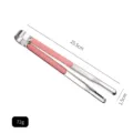 Professional stainless steel food tongs with pink plastic handles, 25.5cm length, 72g. - 10" / Pink