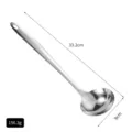 Professionelle Edelstahl-Suppenkelle, Länge 33,2 cm, Gewicht 156,3 g, Küchenwerkzeug - Dicker Breilöffel