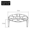 Durable 15cm 201 stainless steel egg steaming rack with 7-hole circular wire design - 201 Stainless Steel Small (H5.5cm)