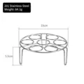 201 stainless steel egg steaming rack, 15cm diameter and 5.5cm height, SKU variant - 201 Stainless Steel Small (H5.5cm)