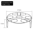 Durable 201 stainless steel egg steaming rack with 7 holes, 17.5cm diameter and 5.5cm height - 201 Stainless Steel Large (H5.5cm)