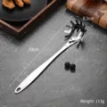 Robuster Nudellöffel aus Edelstahl, 33 cm Länge, 8,2 cm Breite, 113 g Gewicht - Pasta Server (Drop Hole)