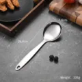 Hochwertiger Servierlöffel aus Edelstahl, 26,8 cm lang mit Spiegelglanz - Short Rice Spoon (Drop Hole)