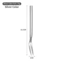 Silver stainless steel mooncake and fruit fork, 13.1cm length, 18g weight for elegant dining - 13.1cm / Fork