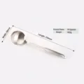 Commercial grade one-piece stainless steel soup ladle, 359mm length and 98mm width - Porridge Spoon / 359x98mm