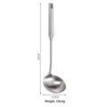 Edelstahl-Suppenkelle mit 35 cm Hohlgriff und 9,5 cm Kopfbreite - Suppenlöffel