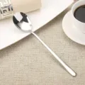 Polierter langstieliger koreanischer Rührlöffel aus Edelstahl 304 für Kaffee oder Suppe - 304 Klasse Mittlerer Löffel / Original Edelstahl