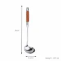 304 Edelstahl Suppenkelle mit Palisandergriff und präzisen Maßen, Gesamtlänge 36 cm. - 201 Edelstahl Suppenlöffel / 1 Stück