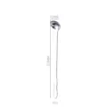 Langstieliger Edelstahllöffel mit gewelltem Griff, Länge 253 mm - Flaschenkürbis Griff Tiefer Löffel (26) / Silber