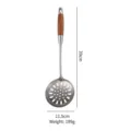 39 cm langer Schaumlöffel aus Edelstahl mit edlem Palisanderholzgriff für die Küche - 201 Edelstahl Schaumlöffel / 1 Stück