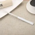 Premium 304 stainless steel Korean chopsticks with minimalist white painted handles - Chopsticks / White