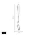 High-quality 304 stainless steel fruit fork with two prongs, length 13.2cm and weight 10.9g - Thickened Mirror Two-Prong Fork