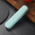 Light blue portable storage case for stainless steel dessert forks and small cutlery set - Mint Green Storage Box