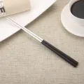Premium 304 stainless steel Korean chopsticks with elegant matte black lacquered handle - Chopsticks / Black