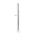 High quality 18cm stainless steel chopsticks with non-slip threaded handle design - Short Smooth Finish Chopsticks