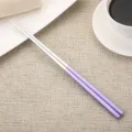Premium 304 stainless steel Korean chopsticks featuring an elegant purple lacquer handle - Chopsticks / Purple
