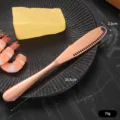 Buttermesser aus 430 Edelstahl in Roségold mit Löchern zum Streichen und Reiben von Butter - L / Roségold