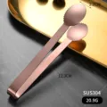 Premium rose gold 304 stainless steel ice tongs for sugar cubes and mini ice buckets - 304 Stainless Steel (Rose Gold) / 12.3cm / Rose Gold