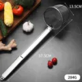 Professionelles Edelstahl-Nudelsieb mit langem Griff und 13,5 cm Netzdurchmesser - Stahlgriff Lang (14#)
