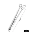 Extra long 304 stainless steel food tongs for frying and serving with silver finish - L / Silver