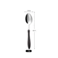 Stainless steel spoon with dark wenge wood handle, vintage western style dining cutlery - Dessert Spoon