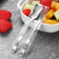 Stainless steel dessert spoon and fork set featuring a creative wavy handle design - Wavy Handle Spoon Fork Set