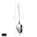 Minimalist stainless steel mini dessert spoon with 13cm length and 13.9g weight info - Wide Handle Dessert Spoon