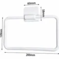 Porta asciugamani adesivo bianco e portasfregazzi per cucina e bagno montaggio a parete. - Bianco