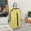 Lightweight yellow nylon chest bag designed for outdoor cycling and stylish commuting - Yellow