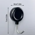 Gancio magnetico forte per frigorifero, gancio in metallo da 7cm. Pratico organizzatore per la casa. - Nero