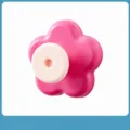 Cute dopamine flower wall hook, rose red adhesive towel and key holder, 1 pack. - Rose Red