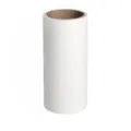 Adhesive lint roller refill for pet hair and dust removal, white sticky paper roll replacement. - Single Replacement Refill / White