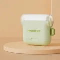 Mini portable lint roller for clothes pet hair remover with storage case light green - 30 Sheets / Green