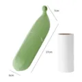 Bananenvormige pluisroller met navulling, draagbare haarverwijderaar voor kleding en huisdieren. - Groene Banaan