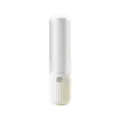 Portable lint roller, white ribbed design, travel-friendly pet hair remover brush for clothes. - Pearl White