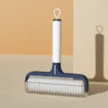 Fusselrolle kurz dunkelblau Tierhaarentferner Bürste für Haushalt Kleidung Reinigung - 16 cm Blau-Weiß