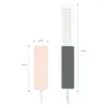 Portable folding mirror and comb 2-in-1 mini cosmetic mirror with chain design. - Sakura Pink