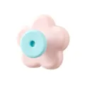 Pink flower cabinet knob wall hook, cute cartoon furniture handle door hook key storage. - Pink