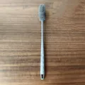 Silicone long handle bottle brush detail view, flexible cleaning brush for cups and mugs. - Bulk/Unpackaged / Thin Long Style