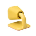 Yellow silicone magnetic door stop, punch-free wall protector and anti-collision door stopper. - Yellow (Floor Style)