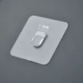 Transparent adhesive wall hook for photo frames and clocks, punch-free strong hanging hook. - 6x6 cm Adhesive Film / 8.7 mm Deep Photo Frame Hooks