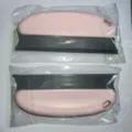Pet hair remover tool, pink handle with dark grey serrated scraper, 2-pcs set packaged. - OPP Bag Packaging / Pink